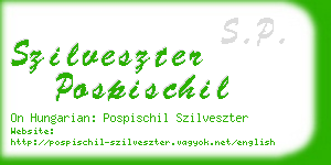 szilveszter pospischil business card